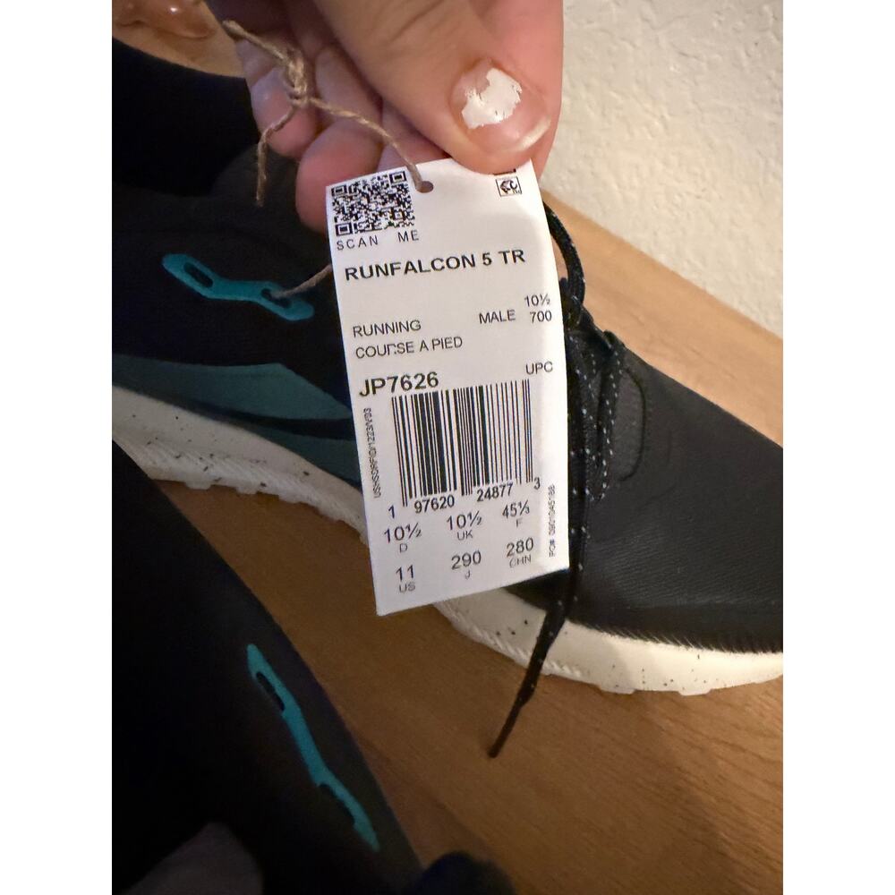 Adidas Run Falcon5 Teal Black Men's Sneakers NEW With BOX Size 11 - Picture 6 of 7